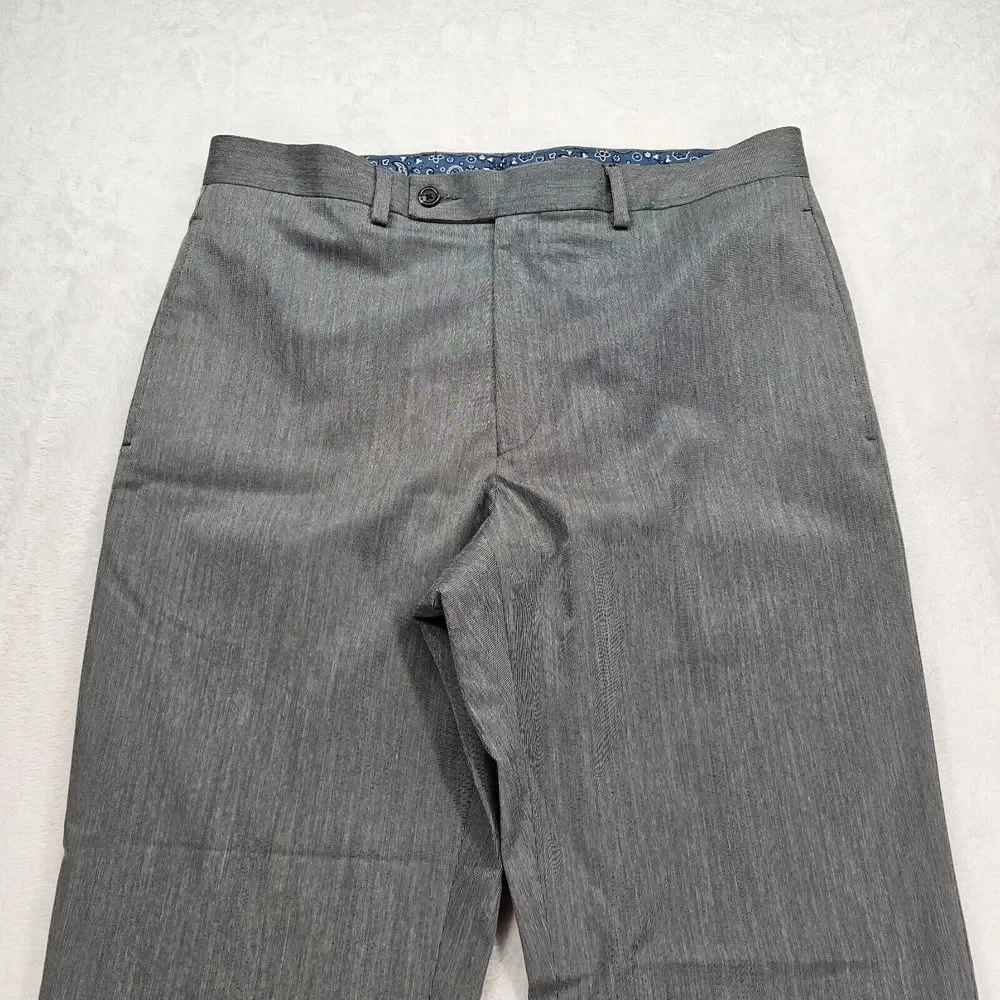 Lauren Ralph Lauren Dress Pants Mens Size 33 Gray Flat Front Straight Leg Career